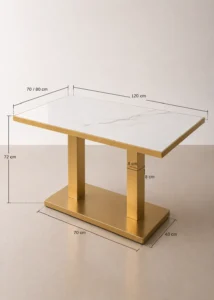 mesa de hosteleria para sala medidas