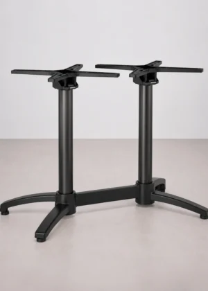 pie doble mesa abatible comedor terraza hosteleria