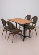 table rabattable avec chaises d'extérieur