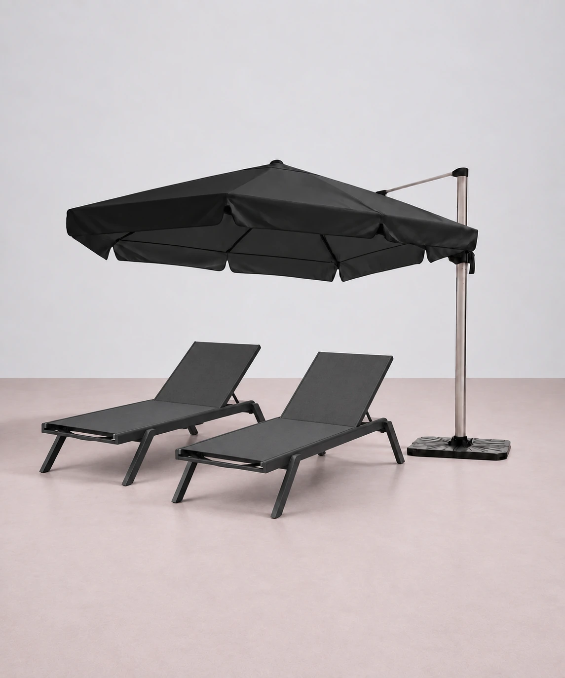 conjunto terraza parasol tumbonas