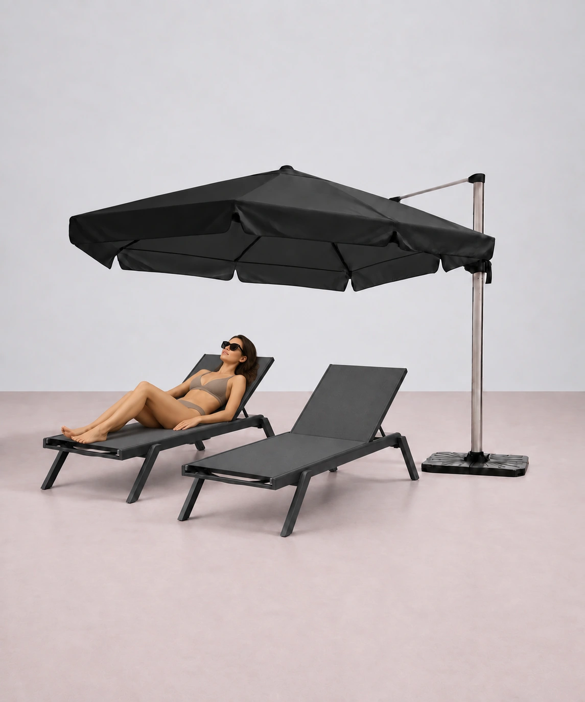 conjunto jardin parasol tumbonas