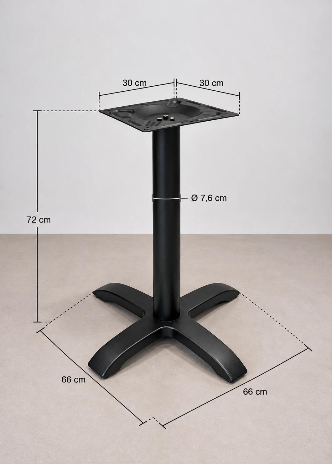 pie de mesa para terraza medidas