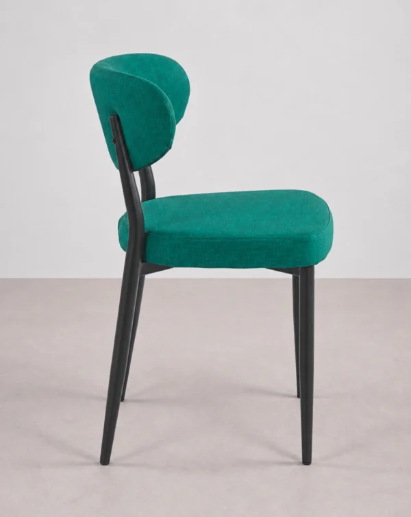 Chaise de salle à manger à pieds métalliques