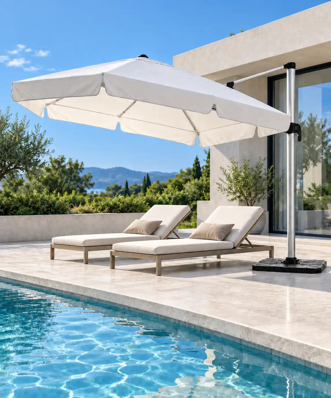 Parasol de jardin Meca Natural 3x3