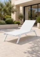 tumbona de piscina blanco
