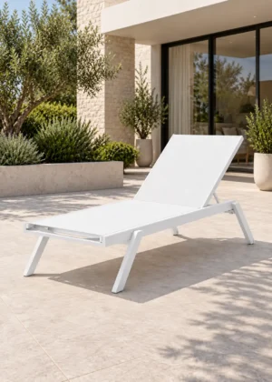 tumbona de piscina blanco
