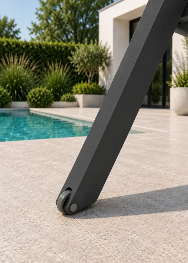 transats de piscine anthracite