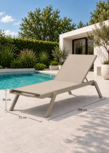 tumbona piscina aluminio