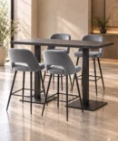 table haute de cuisine avec tabourets