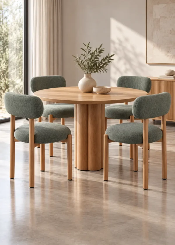 chaise scandinave rembourrée