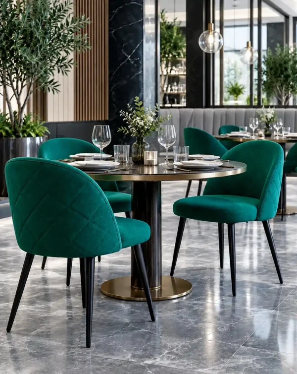 chaises de salle à manger avec table