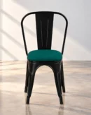 chaise style Tolix rembourrée