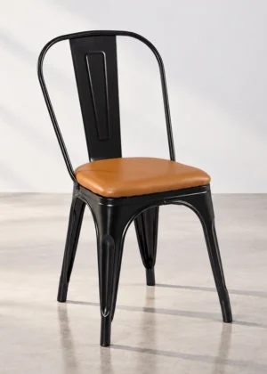 silla metálica para restaurante