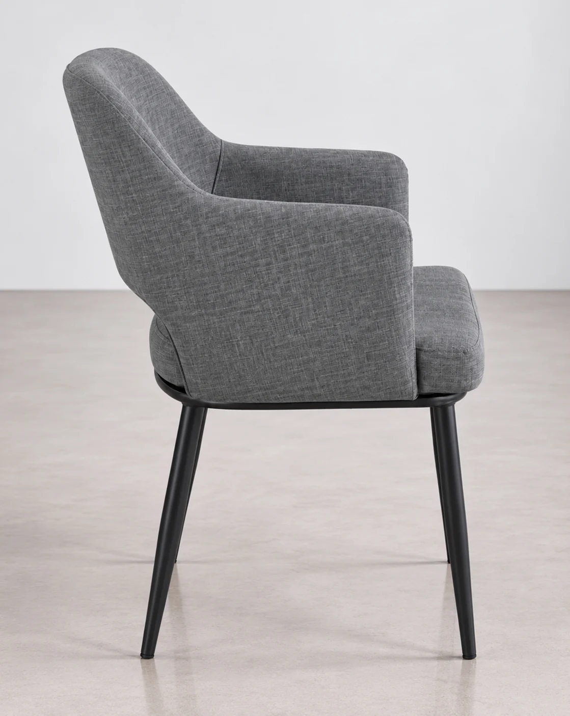 silla de comedor acolchada con reposabrazos