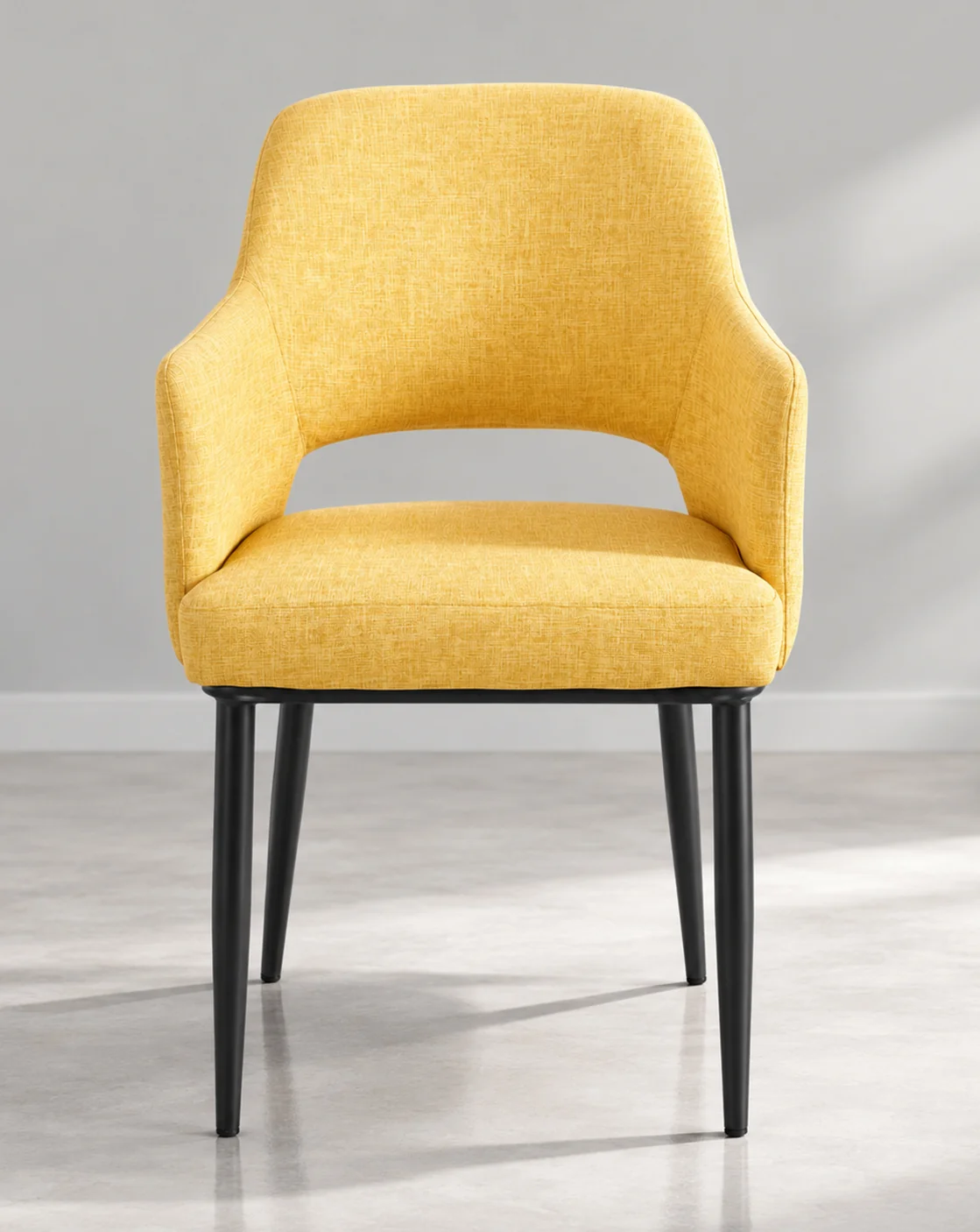 silla de comedor con respaldo envolvente